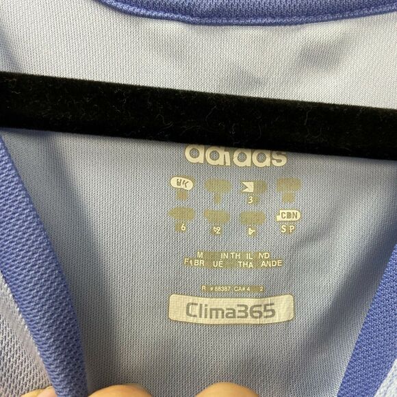 2/$30 Adidas XS Womens Light Blue Purple Athletic V-neck Tee - Picture 5 of 9